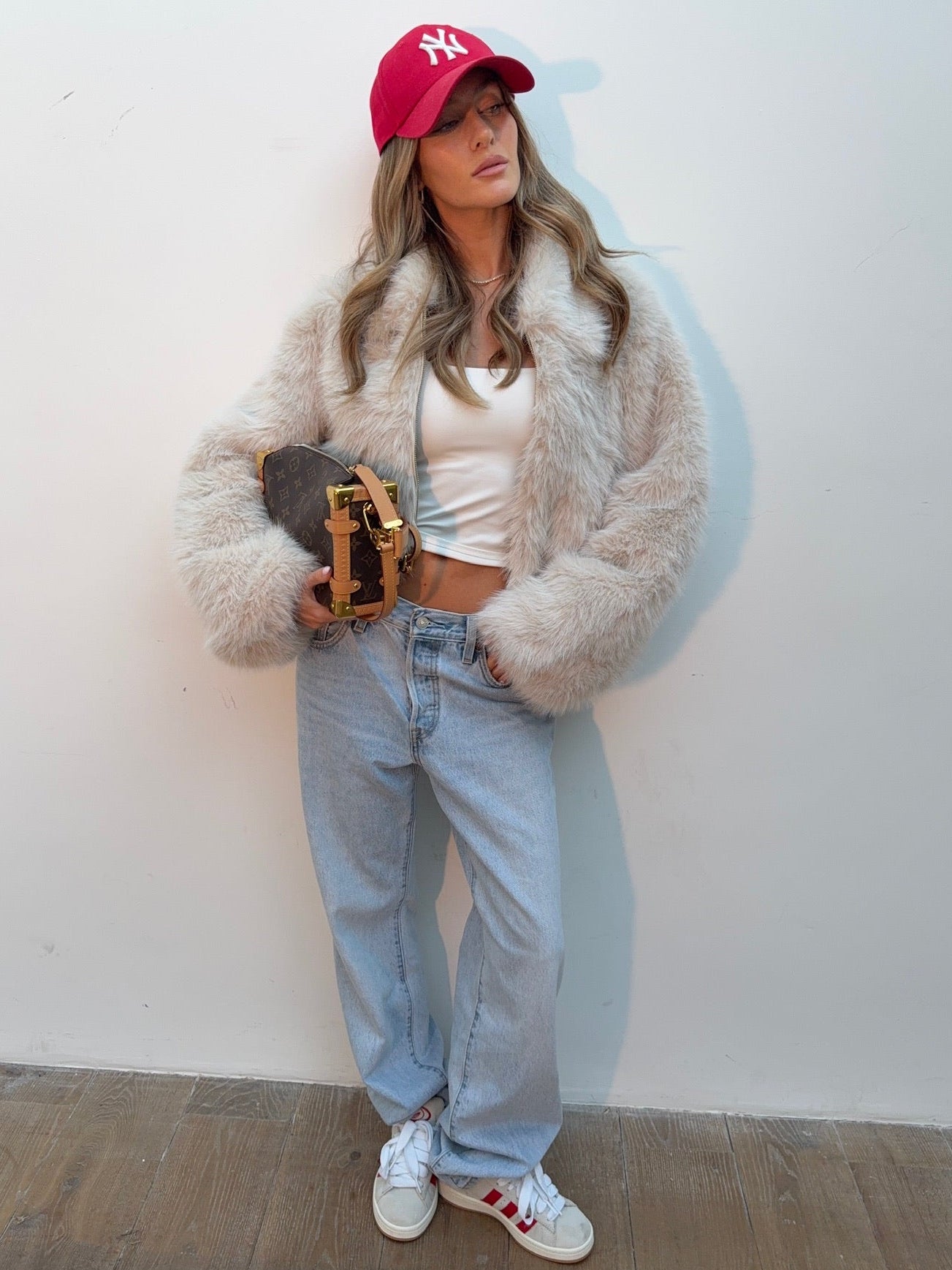 Faux Fur Jacket - Sand