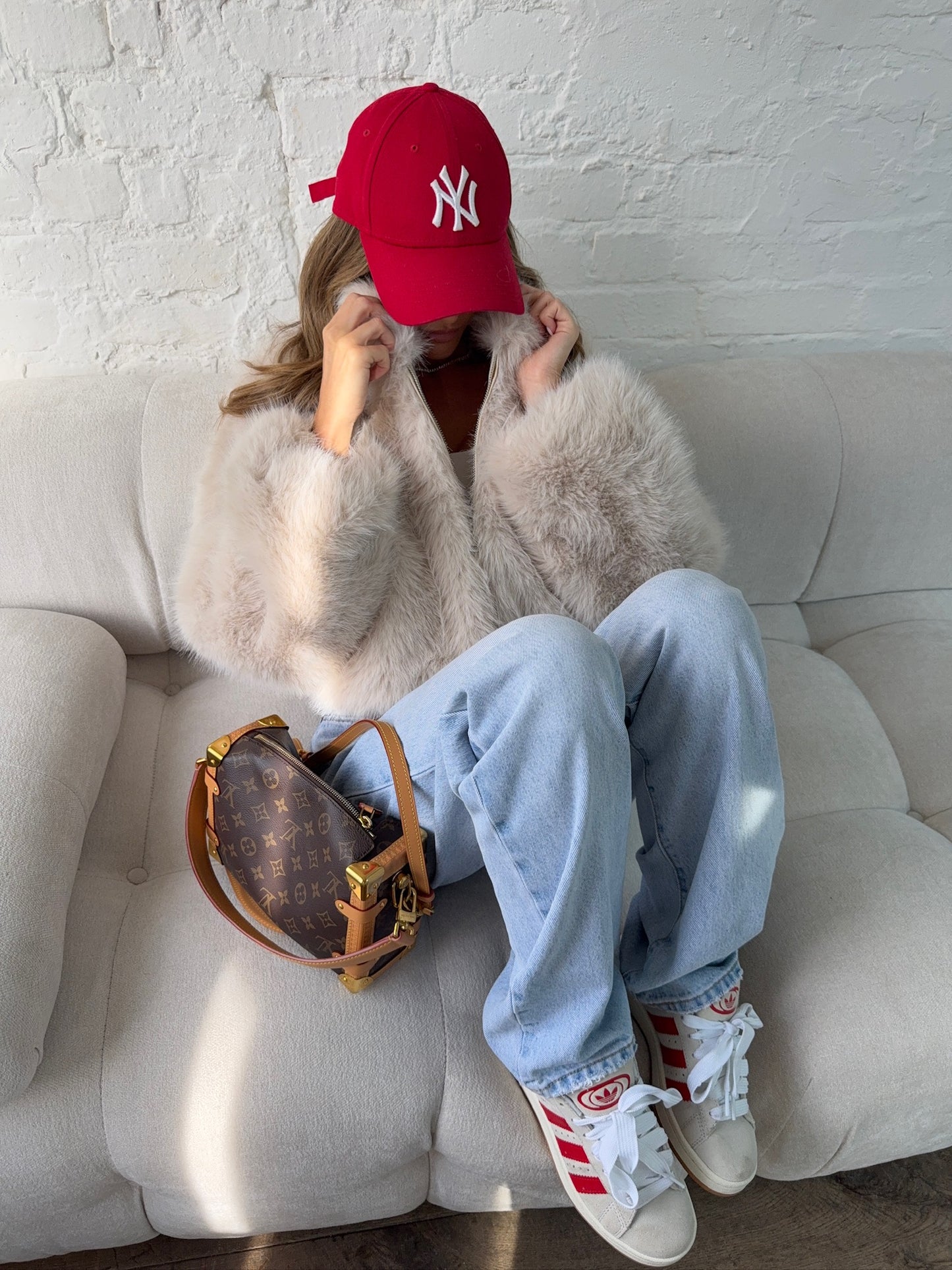 Faux Fur Jacket - Sand