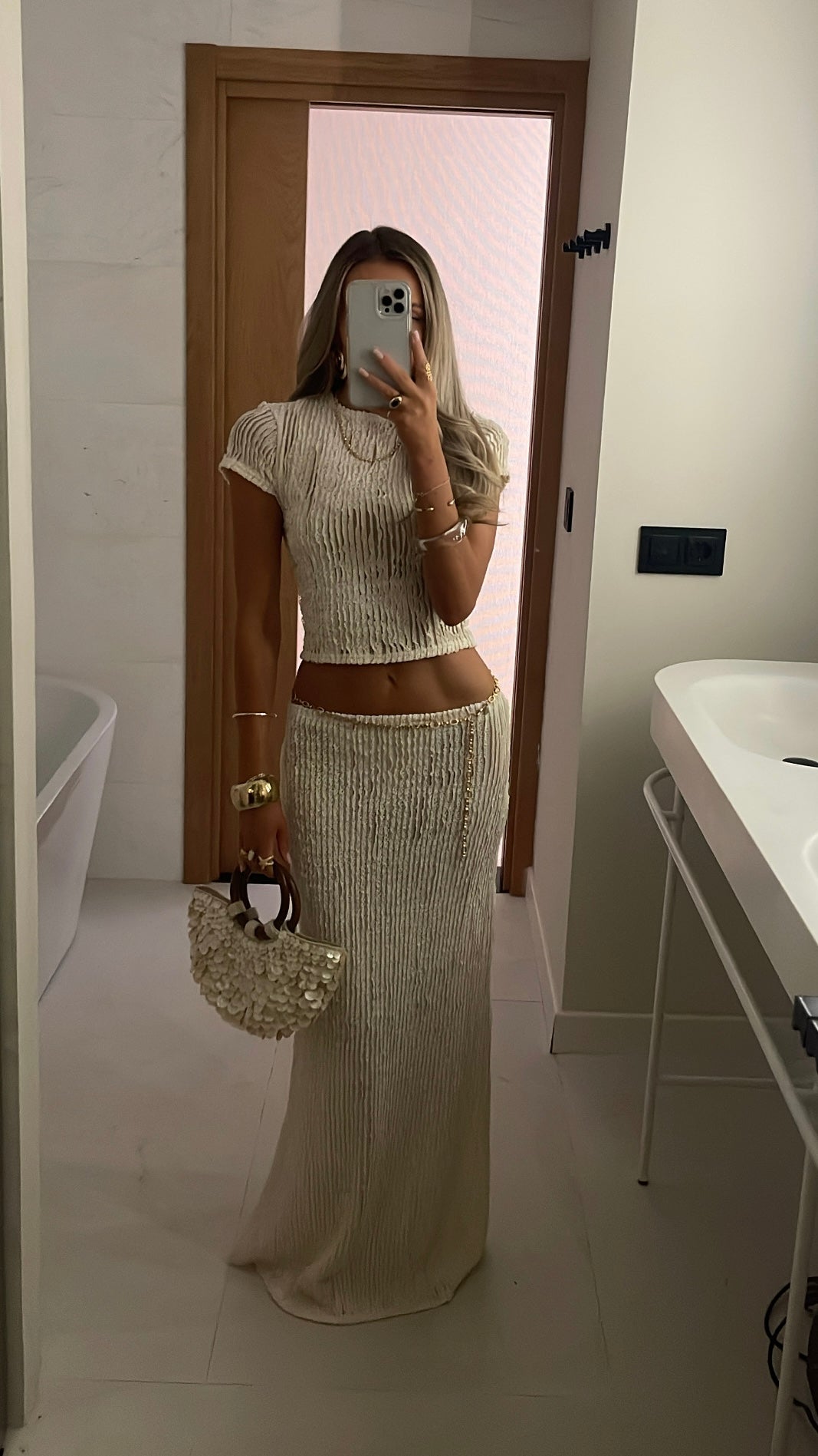Palma Maxi Skirt - Ivory