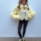 Faux Fur Jacket - Butter