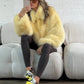 Faux Fur Jacket - Butter