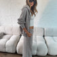 Hooded Knit Tracksuit - Grey