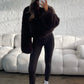 Faux Fur Jacket - Brown