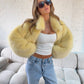 Faux Fur Jacket - Butter