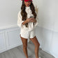 Towelling Shorts - Cream