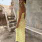 Sorrento Lace Dress - Lemon