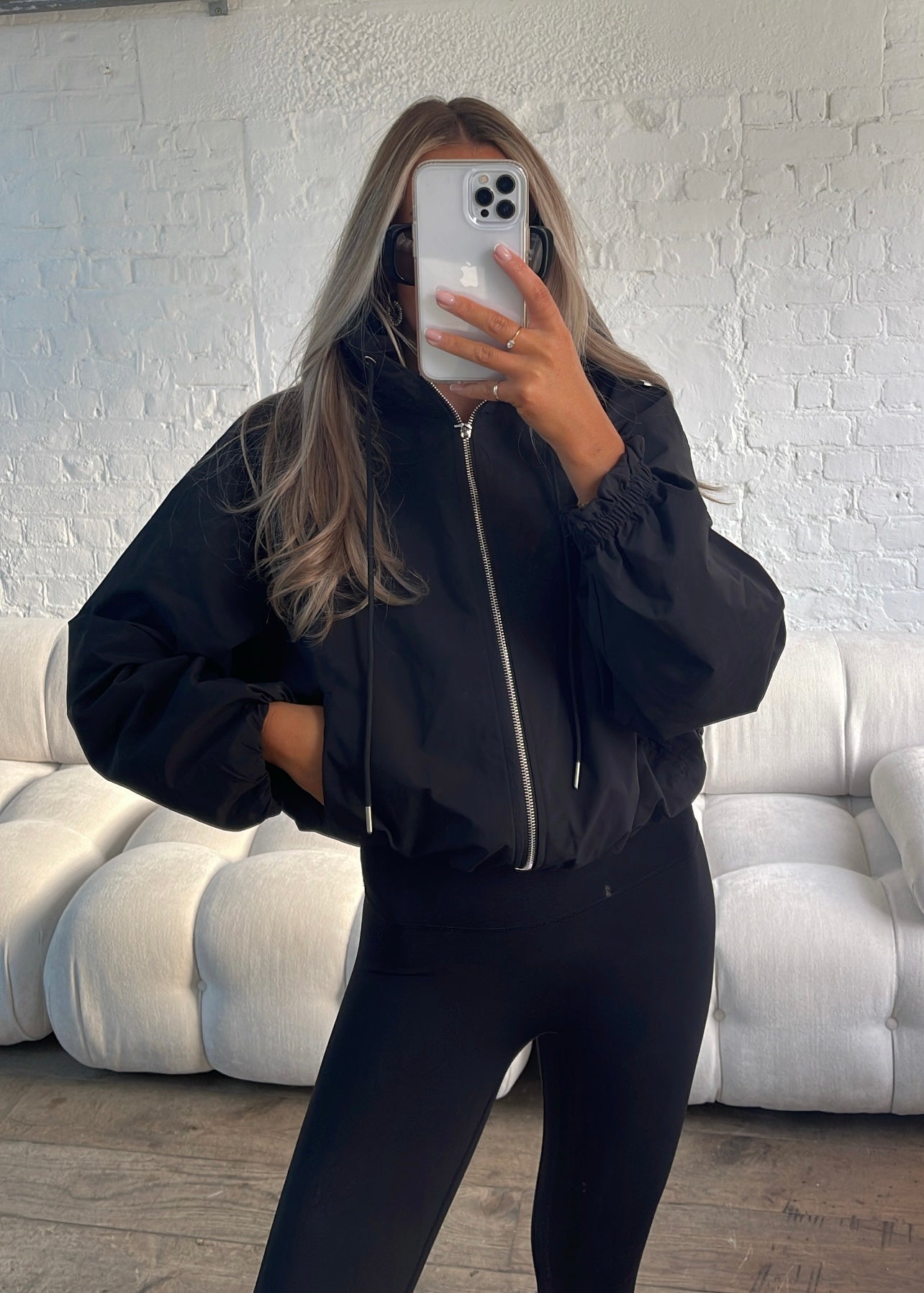 Hooded Wind Jacket - Black