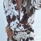 Texas Cow Print Shorts Co-Ord