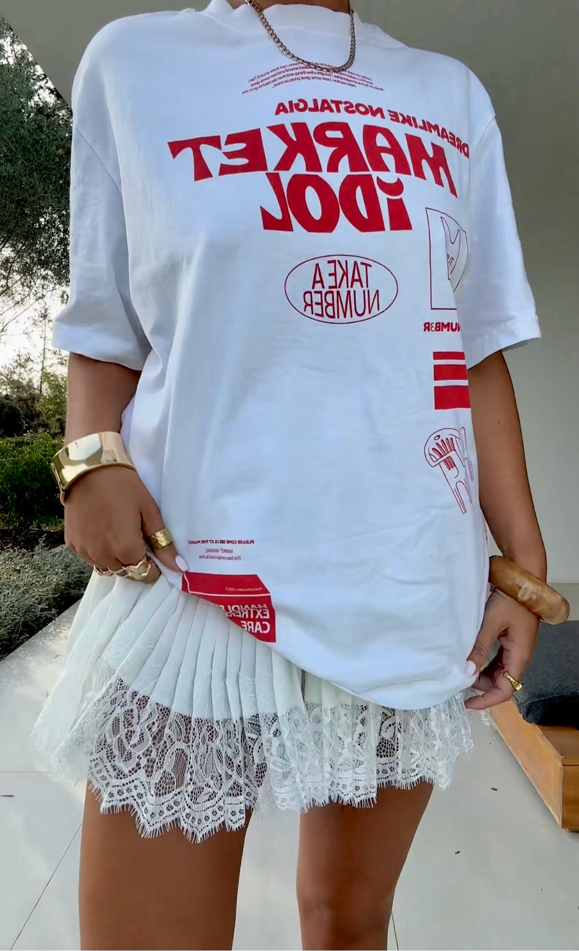 Aura Lace Skirt - Ivory