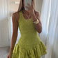 Janeiro Frill Dress - Lime