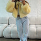 Faux Fur Jacket - Butter
