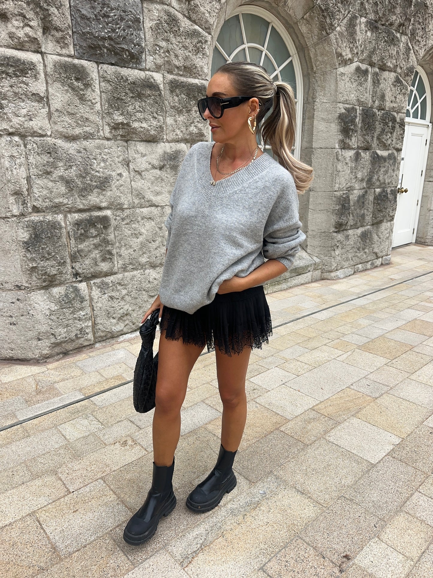 Aura Lace Skirt - Black