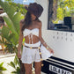 Bali Skirt Co-Ord - White Broderie