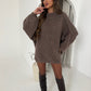 Oversized Knit Jumper - Brown
