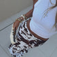 Texas Cow Print Marina Maxi Skirt