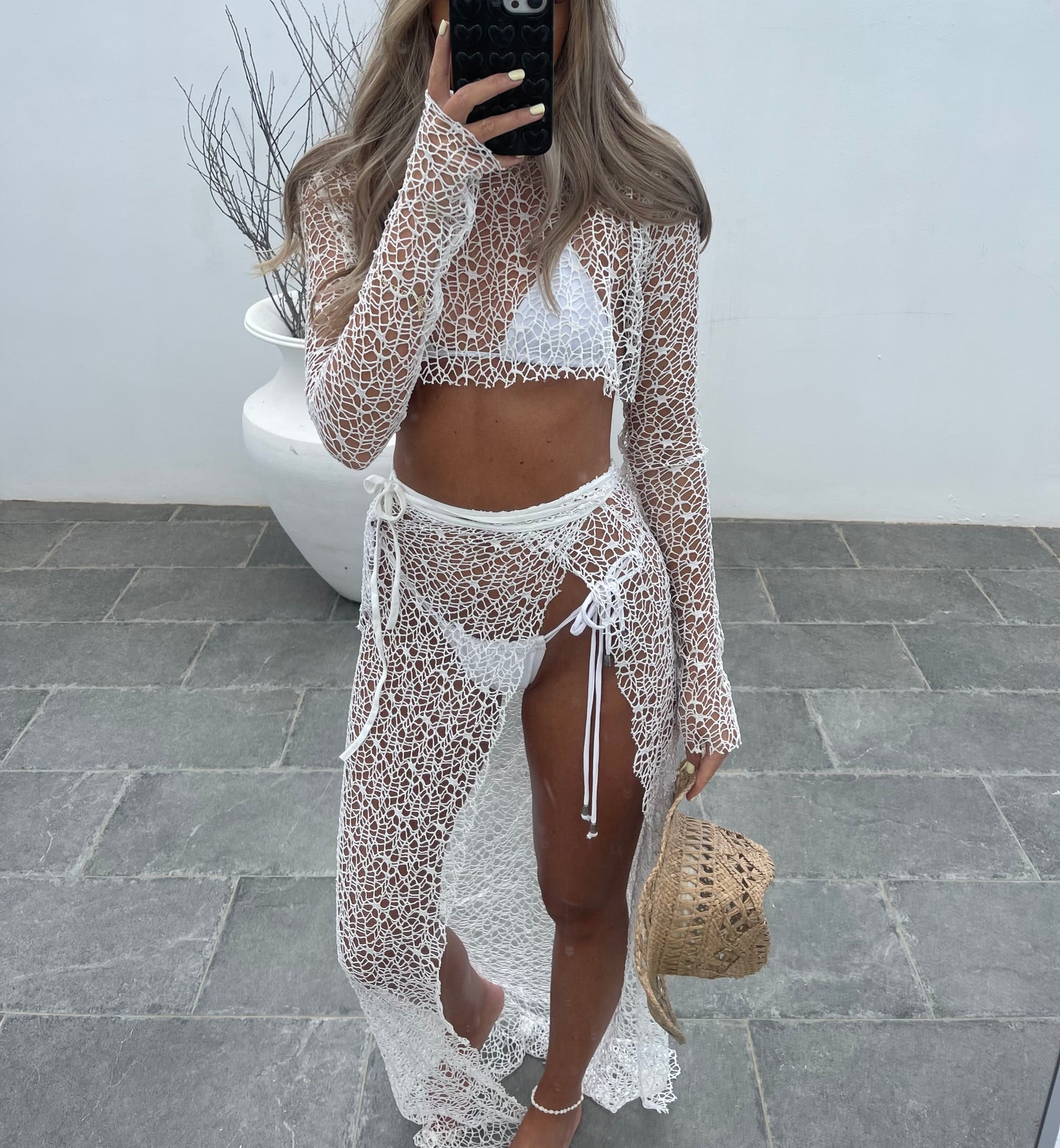 Thea Crochet Lace set - Ivory