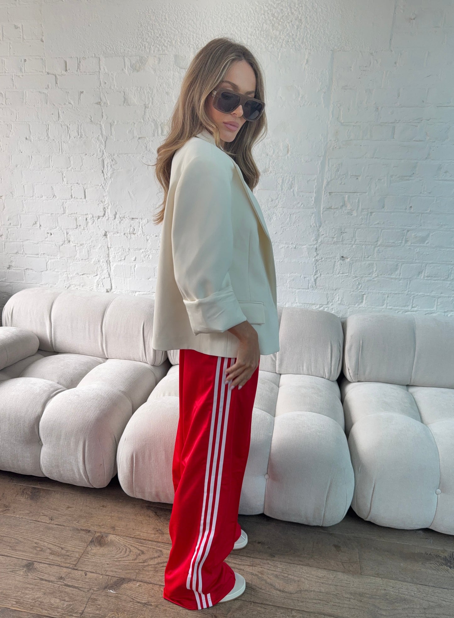 Oversized Boxy Fit Blazer - Cream