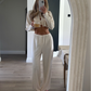 Towelling Cropped Cardigan - Cream