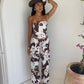 Texas Cow Print Tie Cuff Trousers
