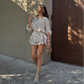 Tulum Frill Shorts Set - Taupe