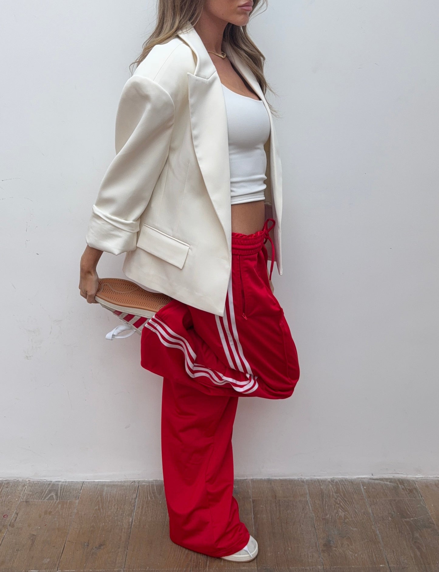 Oversized Boxy Fit Blazer - Cream