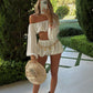 Chloe Blooomer Shorts Co-Ord - Ivory
