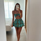 Bali Skirt Co-Ord - Aqua