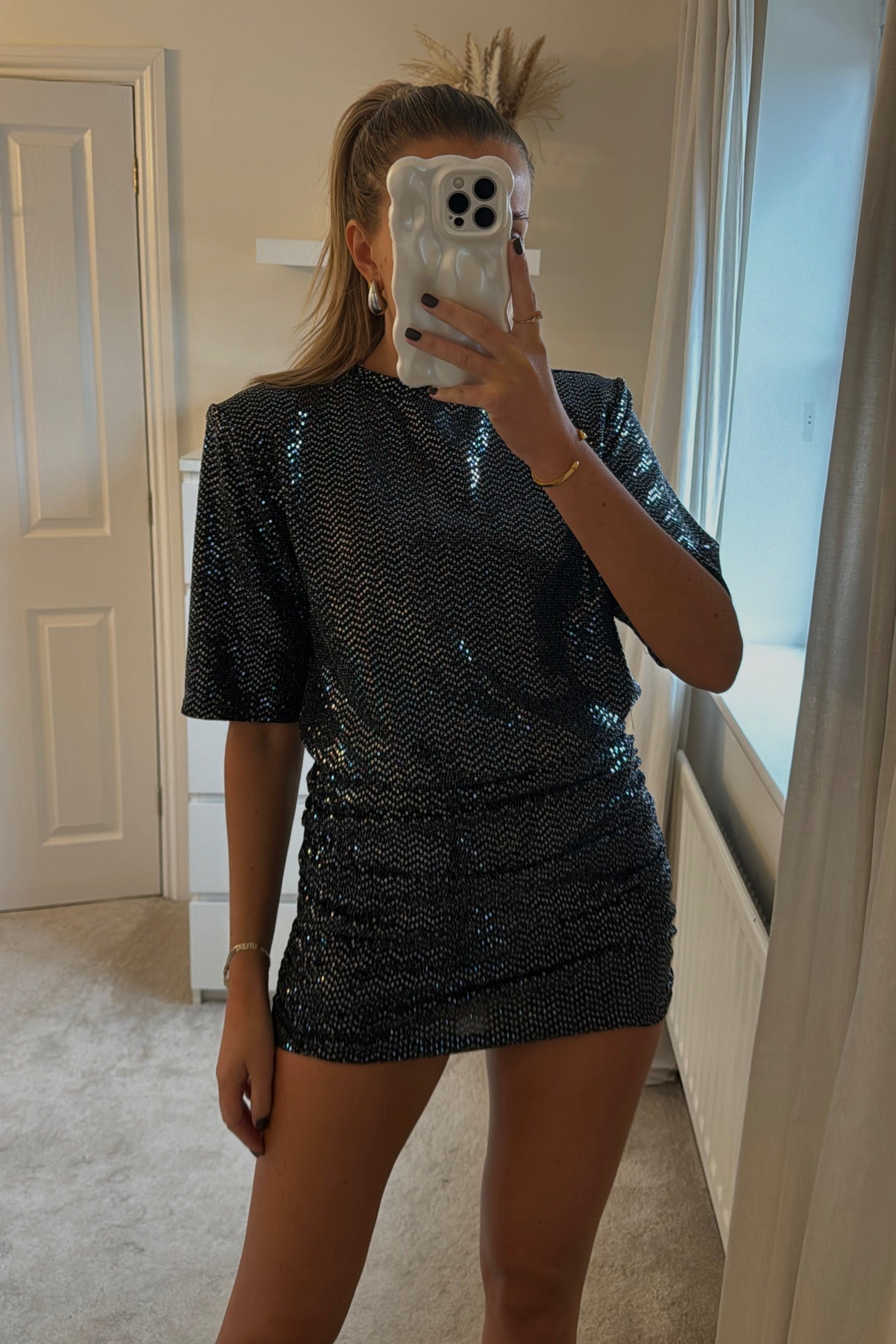 Nola Skirt Set  -Shimmer Silver