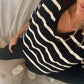 Black Stripe Knit Co ord Loungewear