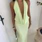 Riviera Plunge Maxi Dress - Mint