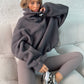 Oversized Funnel Neck Fleece - Grey