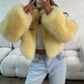 Faux Fur Jacket - Butter