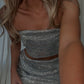 Romy Sequin Skirt- Silver