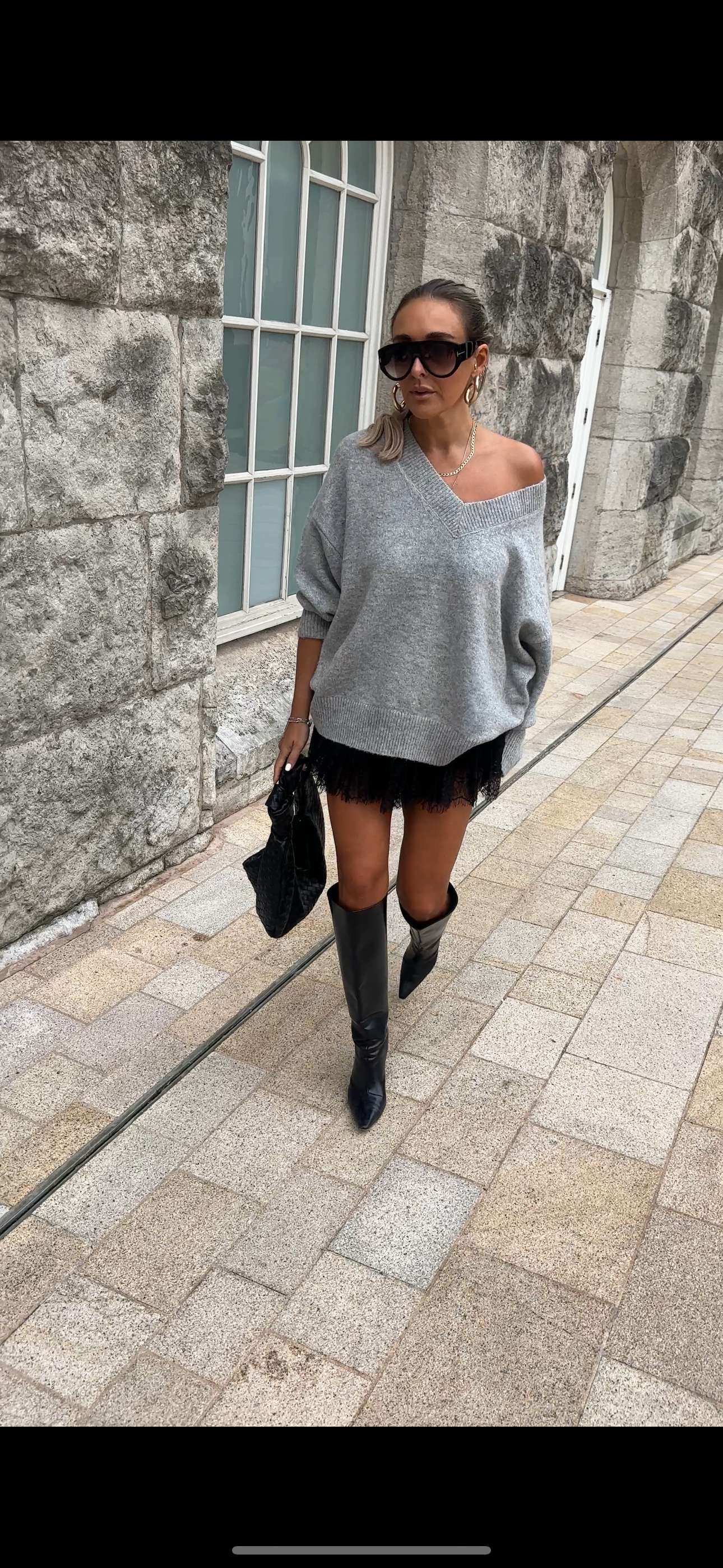 Aura Lace Skirt - Black