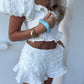 Daisy Puff Sleeve Co-Ord - Ivory