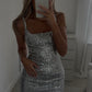 Bella Sequin Dress -Silver