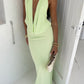 Riviera Plunge Maxi Dress - Mint
