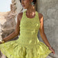 Janeiro Frill Dress - Lime