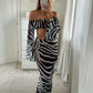 Kyma Skirt Co-Ord - Zebra