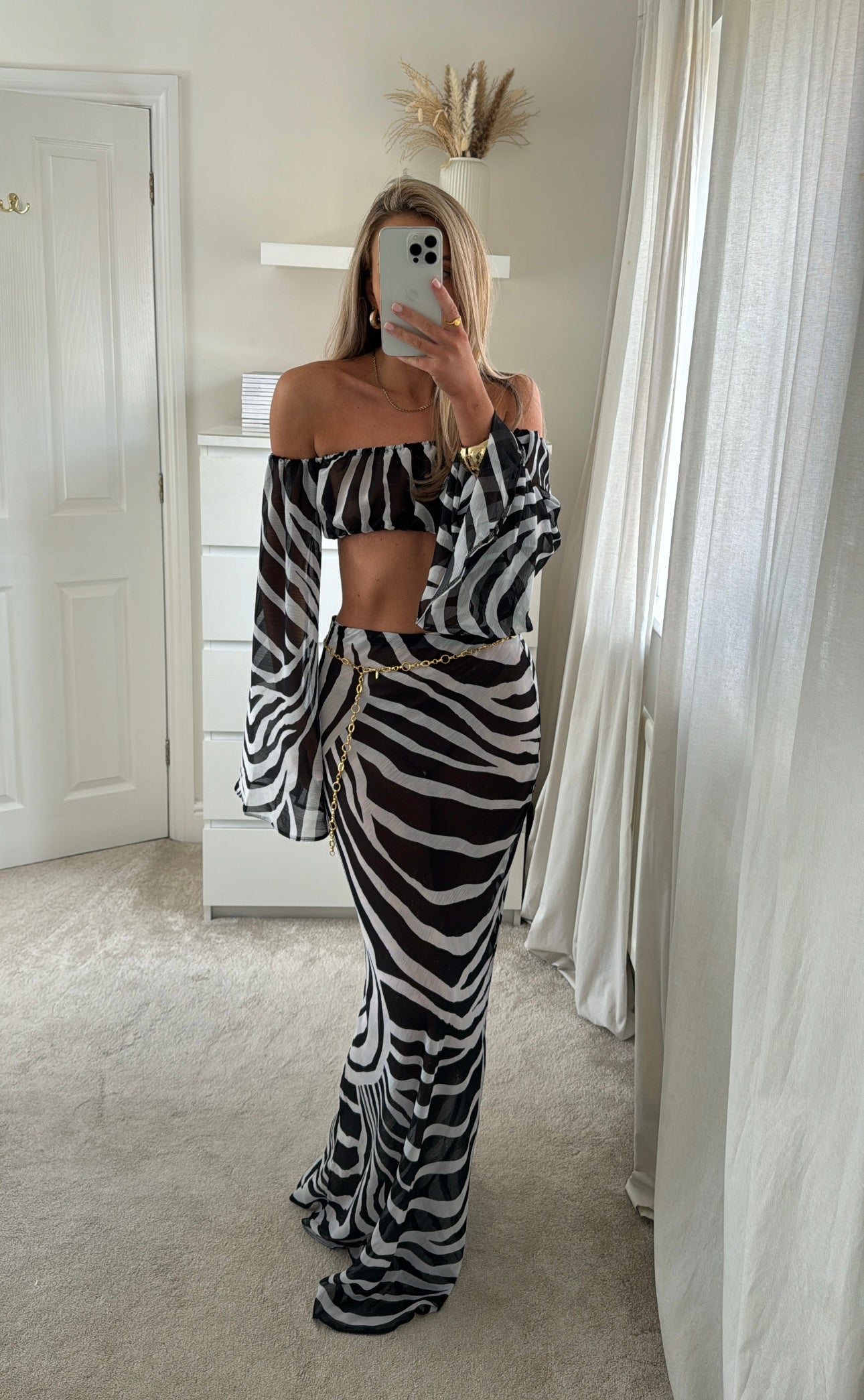 Kyma Skirt Co-Ord - Zebra
