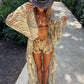 Cello Maxi Kimono/Shorts Co-Ord - Lemon