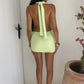 Riviera Plunge Mini Dress - Mint