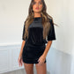 Nola Skirt Set  - Black Velvet