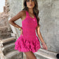 Janeiro Frill Dress - Fuchsia