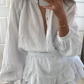 Tulum Frill Shorts Set - White