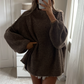 Oversized Knit Jumper - Brown
