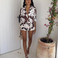 Texas Cow Print Shorts Co-Ord
