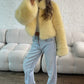 Faux Fur Jacket - Butter
