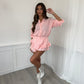 Tulum Frill Shorts Set - Baby Pink