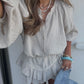 Tulum Frill Shorts Set - Taupe